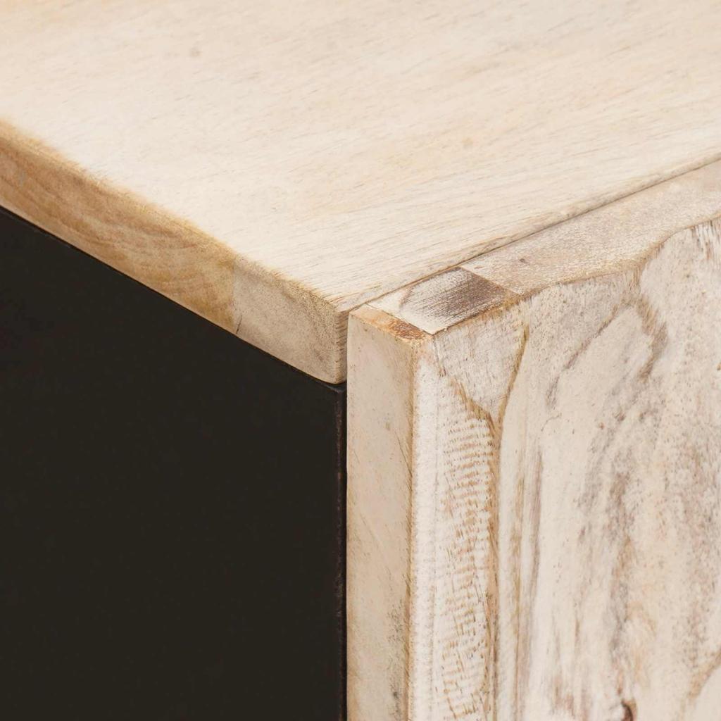 Sideboard with Shelf White Washed Surface 90 X 33 X 75 Cm