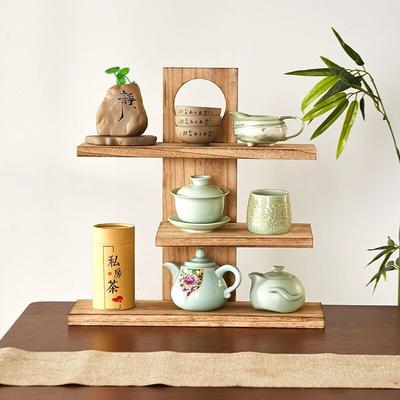 Desktop Antique Rack Solid Wood Chinese Storage Rack Teapot Multi-treasure Pavilion Display Rack