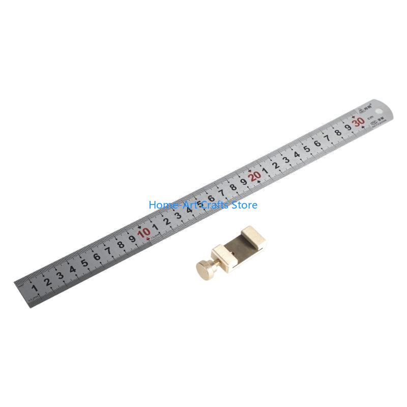 Y3NA Steel Ruler Positioning Block Ruler Limiters Measuring MarkingGauges Carpentry