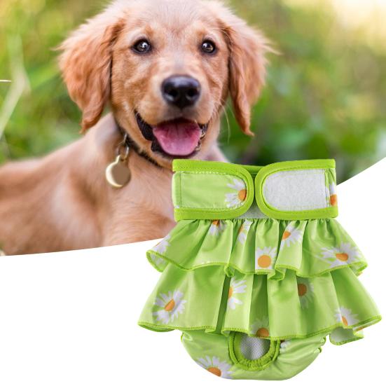 Haustierwindel Exquisites Muster Auslaufsicher Baumwolle Haustierhund Verstellbar Kein Auslaufen Hoch Saugfähig Windel Haustierbedarf
