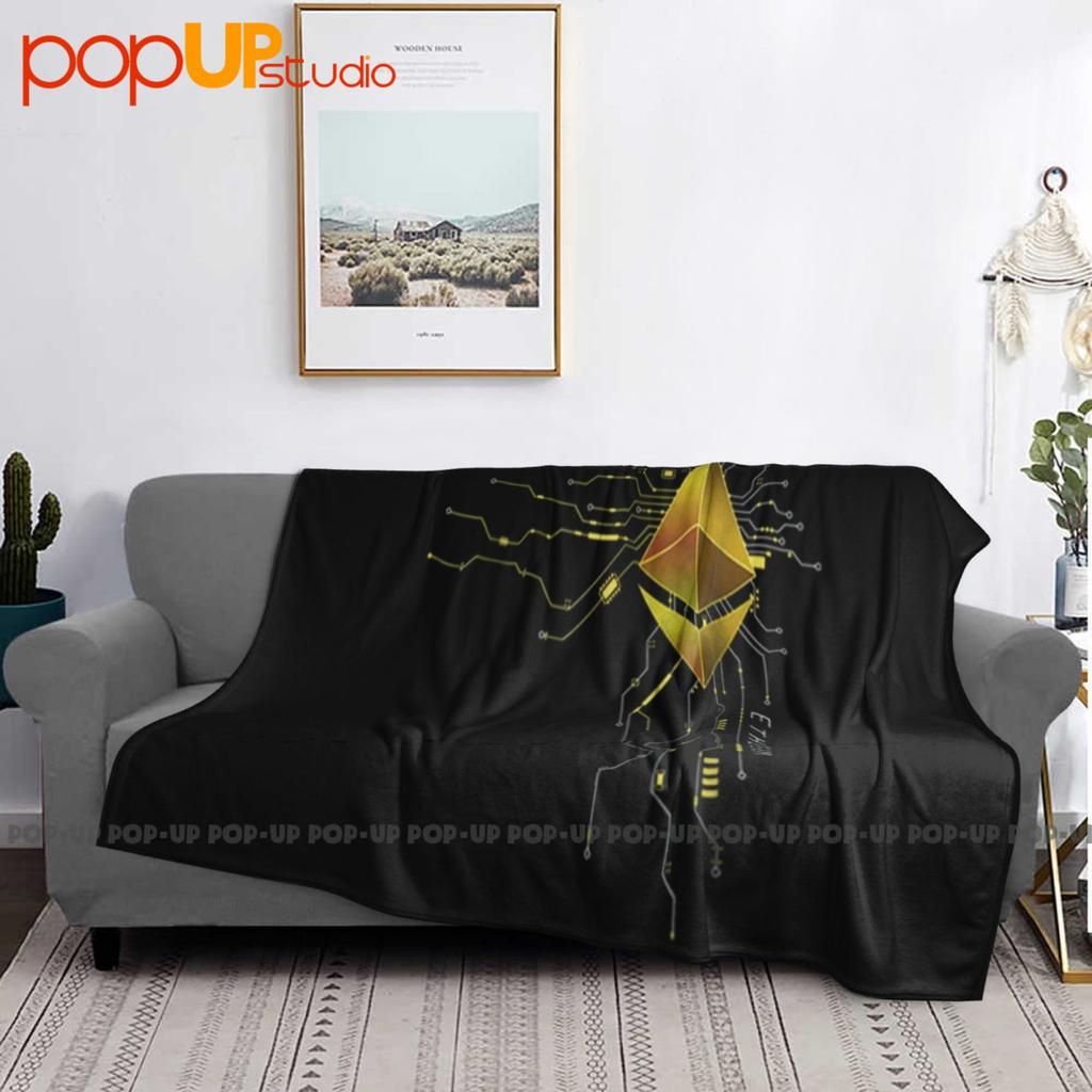 Ethereum Gold Eth Heart Ultra-Soft Blanket Quilt Winter Sofa Cover Bed Covers