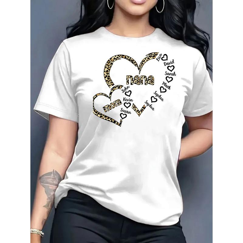 2026 New Summer Women's Printed Round Neck Fashionable Casual Versatile Short-Sleeve T-Shirt Top Y2k Top