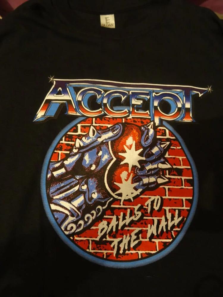 Редкая футболка Accept Band Balls To The Wall Унисекс s-5XL BO979 Унисекс Футболка L