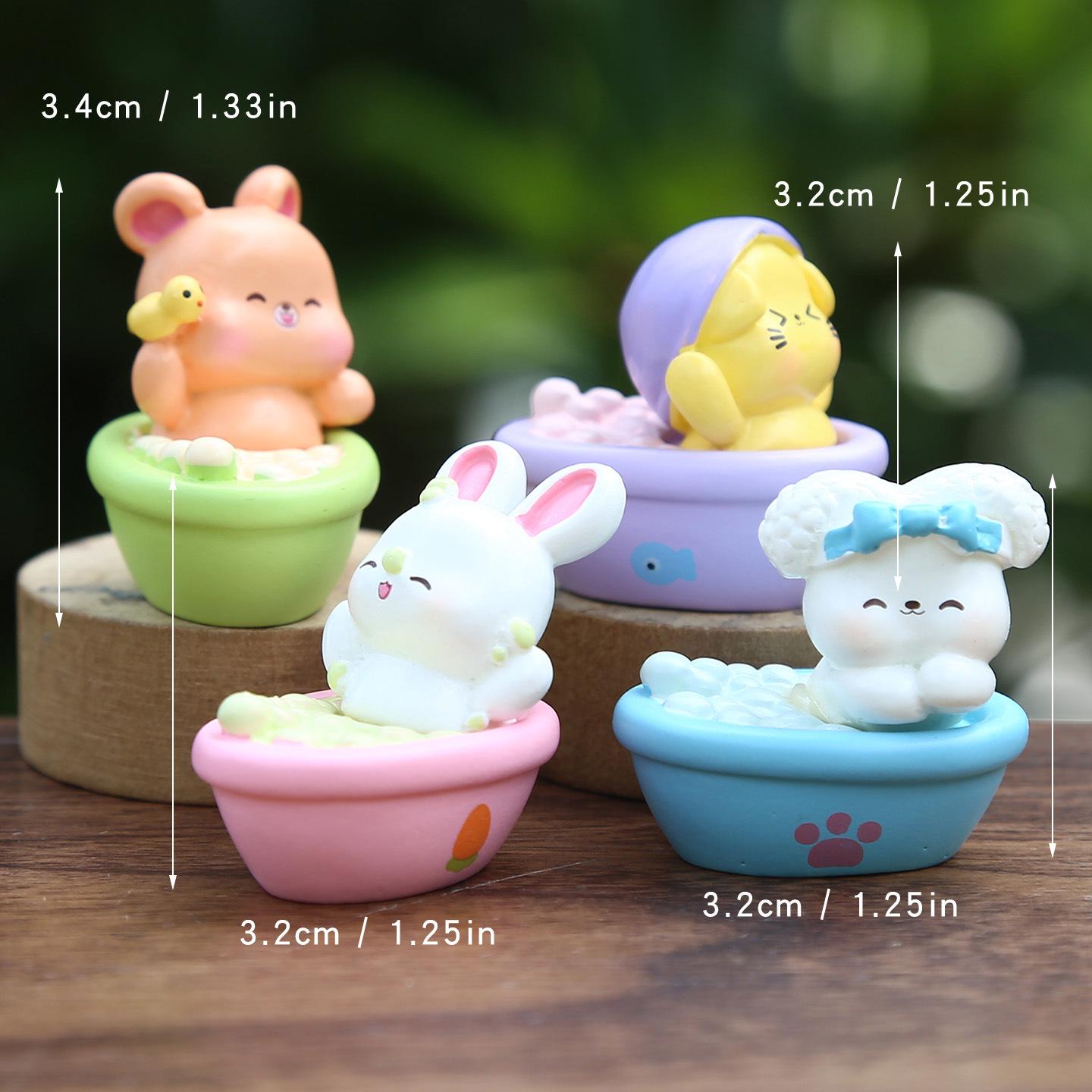 Cute Kawaii Animal Bathing Plush Toy Blind Box Bathing Animals