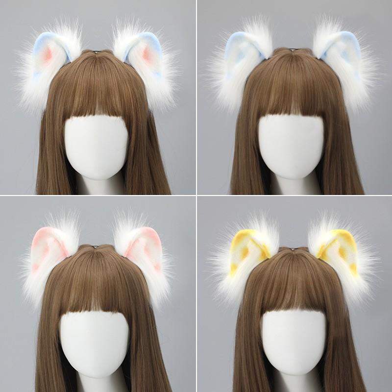 Handmade Kawaii Cat Ear Headband Lolita Cosplay Anime Convention Cute Plush Animal Ears Hair Accessory