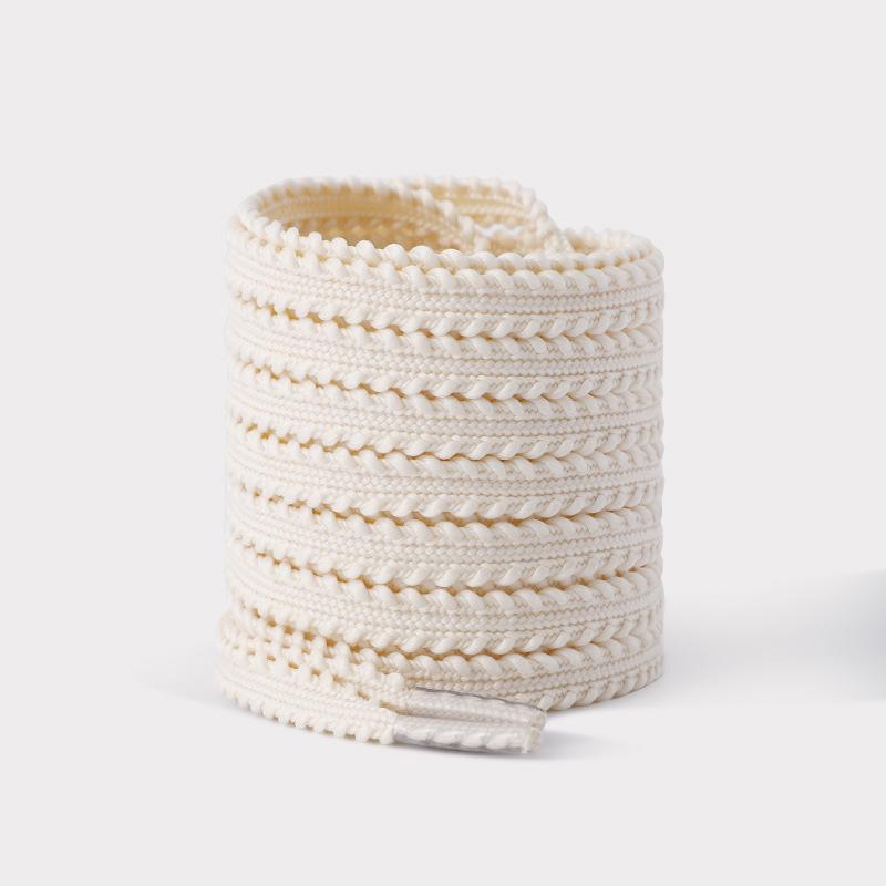 Sonic 1112 Black & White Elastic Flat Sports Shoe Laces