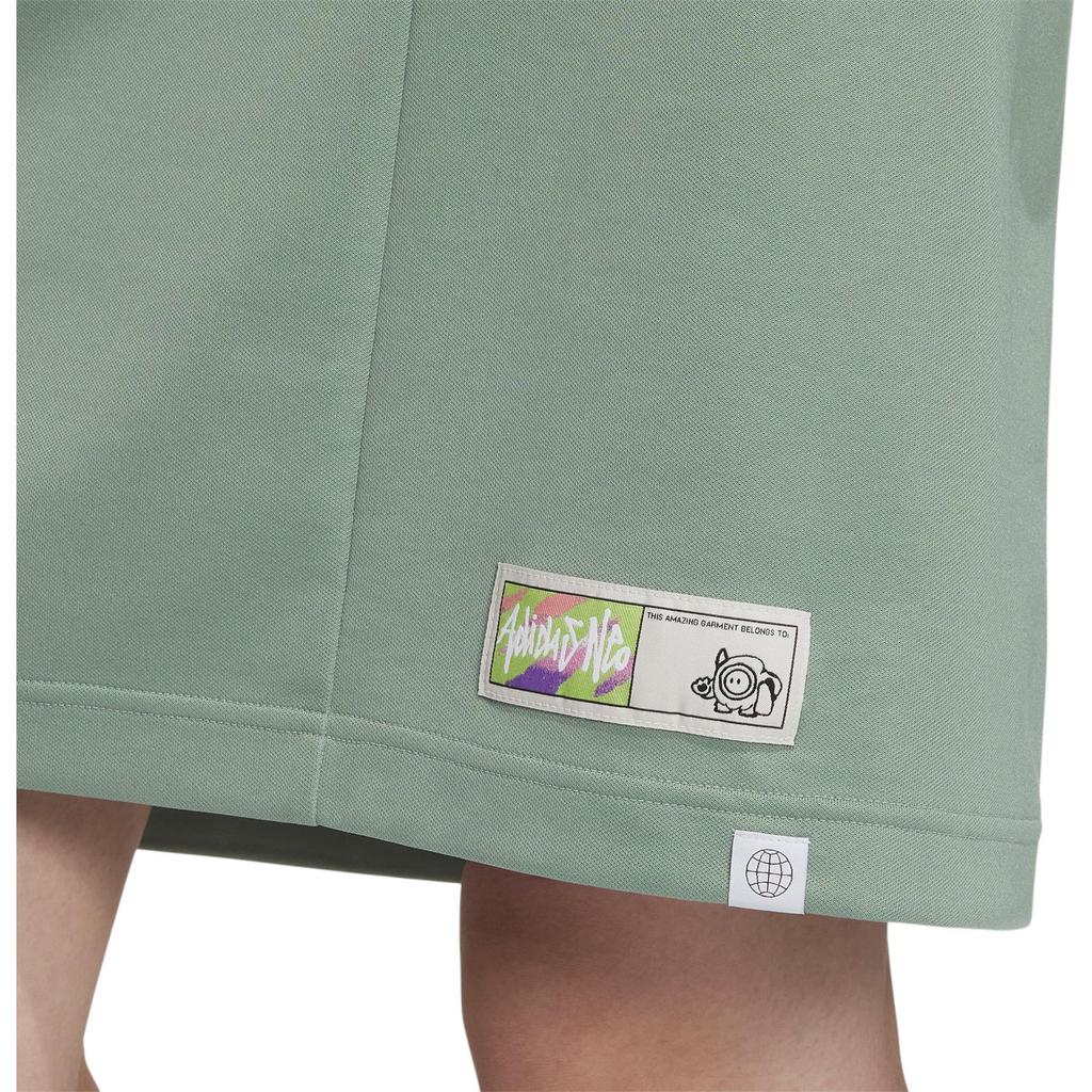 adidas NEO Basketball-inspiriertes ärmelloses Kleid mit Rüschensaum Damenkleid Silbergrau Grün IJ6605