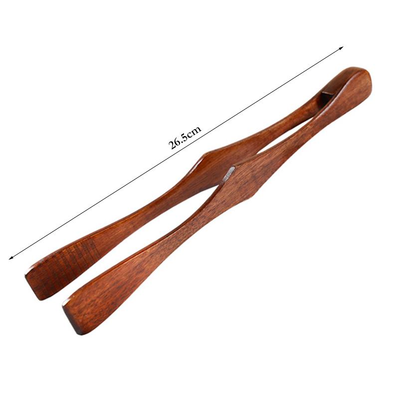 2 Stück Holz Küchenzangen Fleisch Lebensmittel Pinzetten Zangen Brot Salat Klemme Grillen Kochen Servierzangen Clip Holz Küchenutensilien
