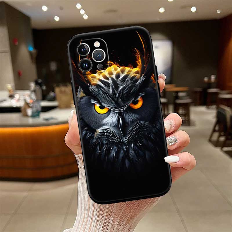 RE16 Cartoon Art Owl New High-End Shell Phone Case for Xiaomi Poco C40 C50 C51 C55 C65 C71 C75 F3 F5 F6 F7 M2 M3 Pro Ultra