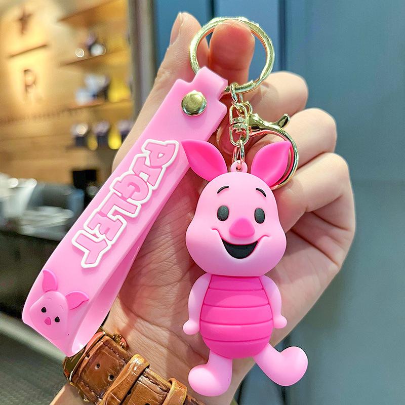 

Kawaii Winnie The Pooh Keychain Cute Cartoon Pooh Bear Tigger Car Keychain Backpack Keyring Ornament Pendant Gifts (As shown-27703)-