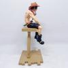 Anime One Piece Portgas D Ace Sitting Postion PVC Action Figure Manga Statue Collection Model Kids Toys Doll Gifts 19cm