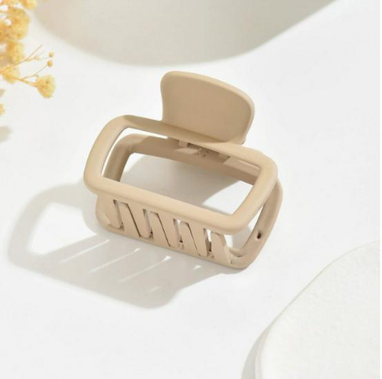 Small Matte Square Hair Clip for Thin Hair - Half Updo Shark Clip