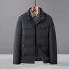 2024 Men's Stand Collar Thickened Cotton Jacket - Winter Casual Coat for Middle-aged and Elderly