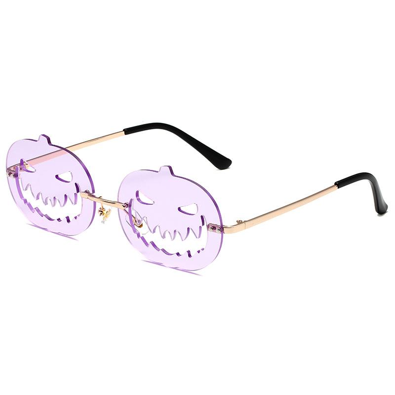 Halloween metal hollowed-out glasses personalized pumpkin party decoration props for festival shooting event