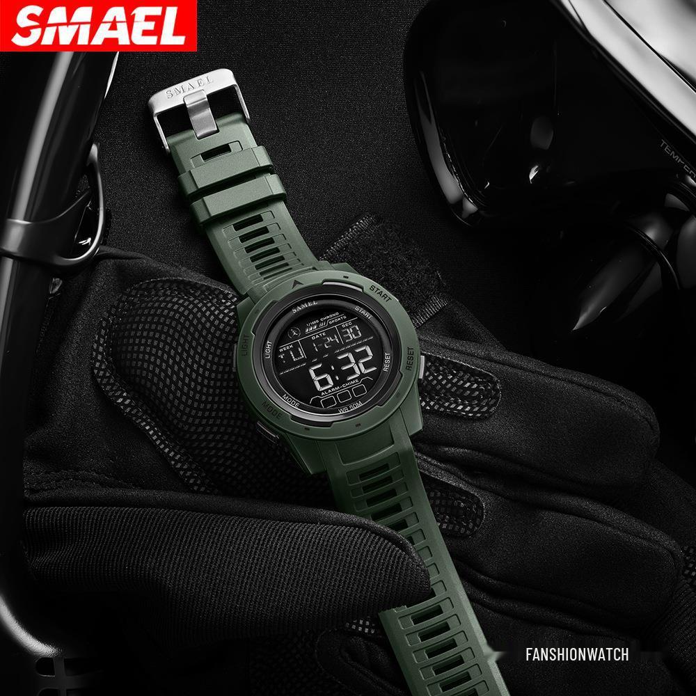SMAEL Men's Outdoor Sports LED Watch - Waterproof, Multifunctional with Night Light