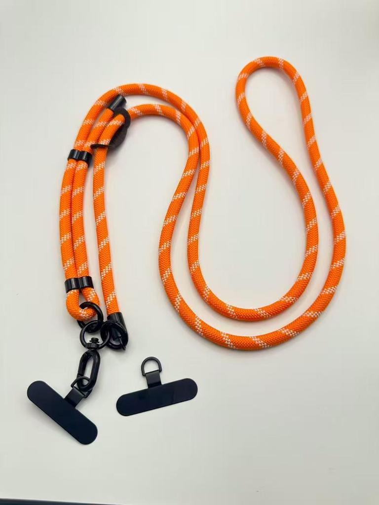 Macaron Thick Rope Phone Lanyard - Adjustable 7-8mm Climbing Gasket for Shoulder, Back, or Neck