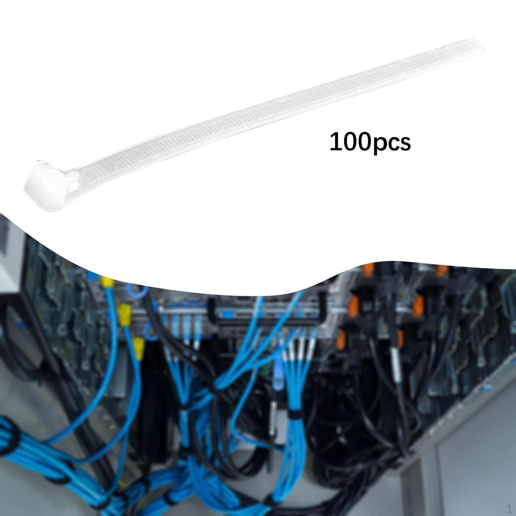 100 Pieces Nylon Cable Ties Lightweight Heavy Duty Self Locking Zip Holder Fasteners for Home