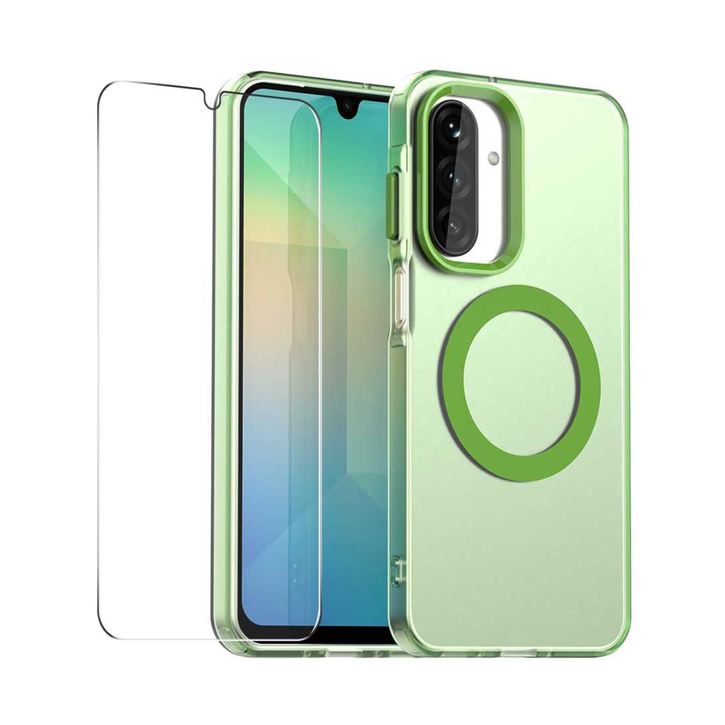 For Samsung Galaxy A17 4G/Galaxy A26 5G/Galaxy A17 5G Magnetic Case with 9H Tempered Glass ENKAY HAT PRINCE PC TPU Phone Cover