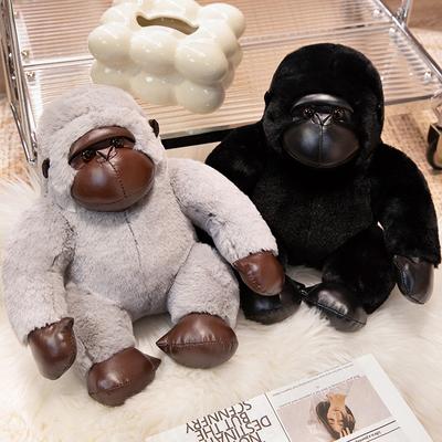 Obří vycpaná opice Gorila panenka Plyšová hračka Divoká ZOO Zvíře Černá Šedá Fuzzy Měkká plyšová Peluche Dětské dárky k narozeninám Dekor