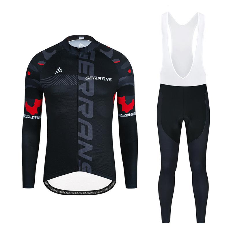 Autumn and Winter Warm and Velvet Thin Bicycle Team Version Long-sleeved Cycling Suit
