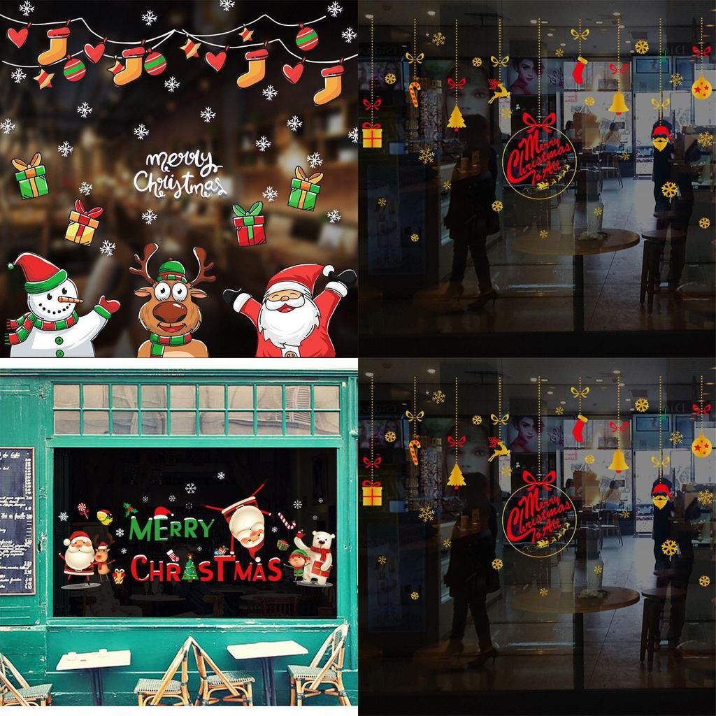 Classic Christmas Window Decals With Santa Claus For A Magical Holiday Atmosphere