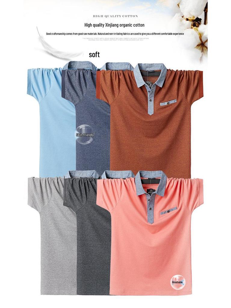 Herren Kurzarm Umlegekragen Poloshirt, Übergröße, Große Größe - Bestseller