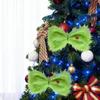 Christmas Green Furry Bow for Tree Large Green Furry Hair Bow with Red Heart Christmas Costume Accessories for Women Girls