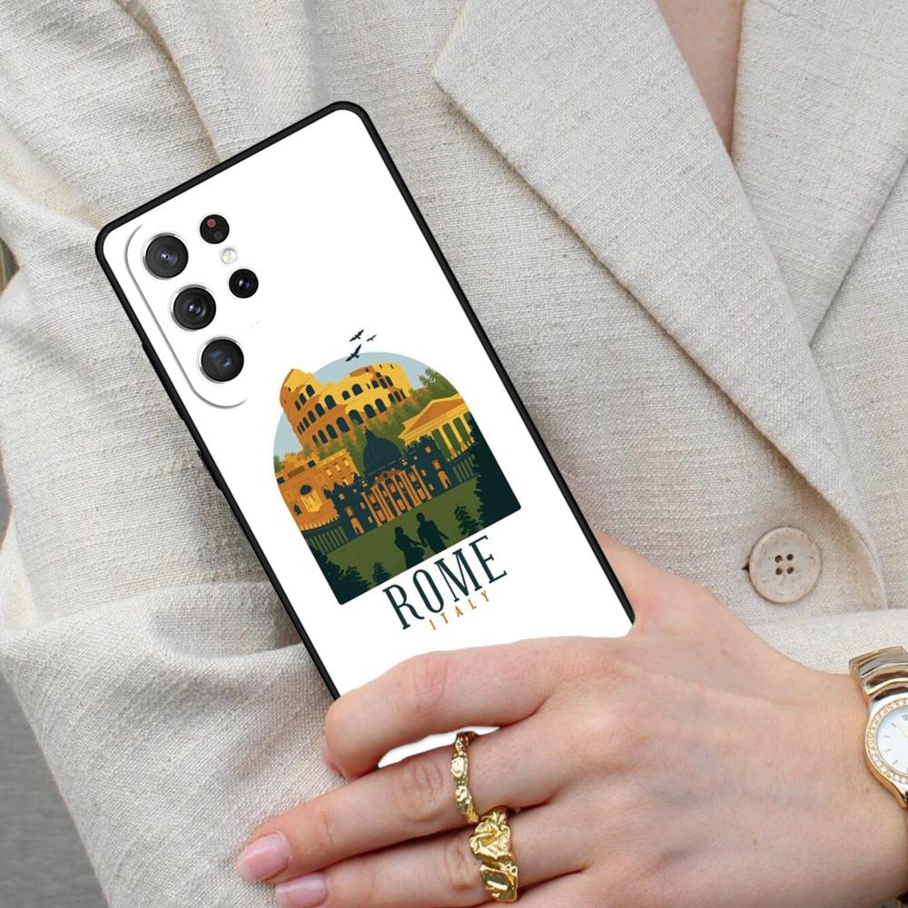 London Roma New York Countries Art Cell Phone Case for Samsung Galaxy S26 Ultra S25 S24 S23 S22 S21 S20 Note10 Cover