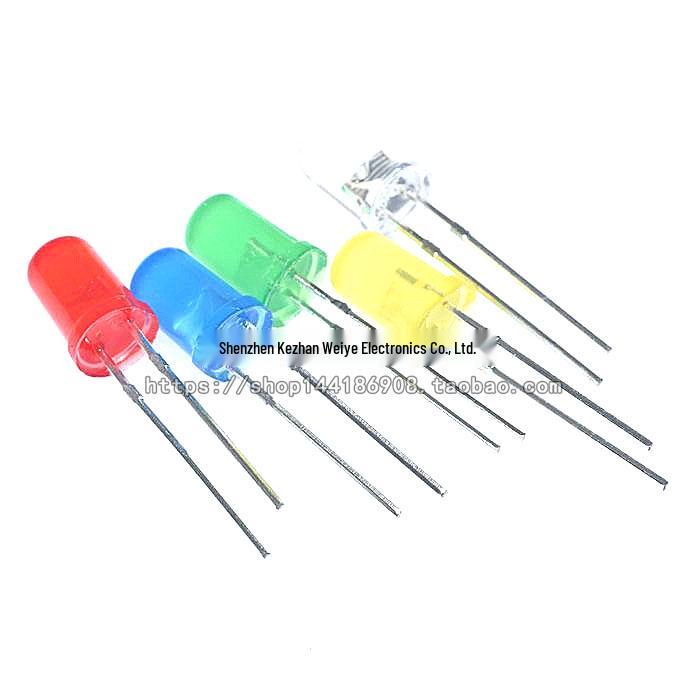 5mm High Brightness LED: Red, White, Blue, Yellow, Standard Green, Emerald Green, Short Lead