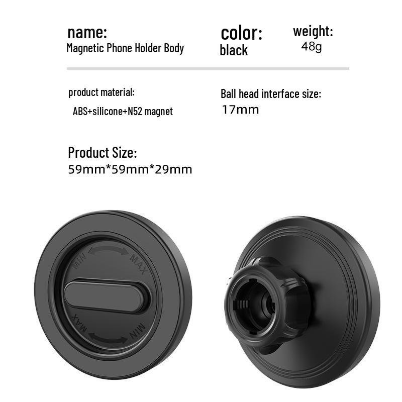 MagSafe Magnetic Car Phone Holder with Adjustable Suction for Center Console Navigation