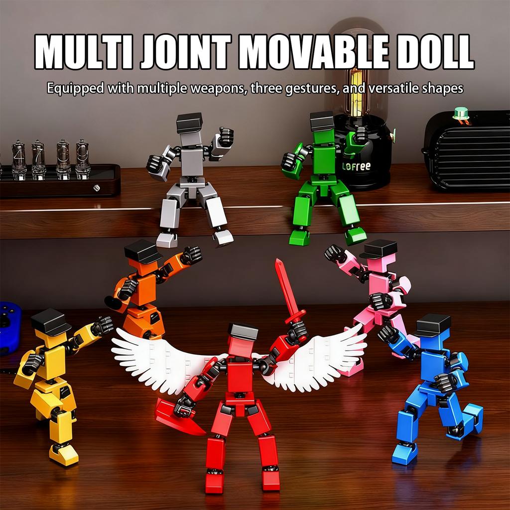 Multi Joint 3d Printed Human Doll, Fully Movable Mechanical Decompression Toy