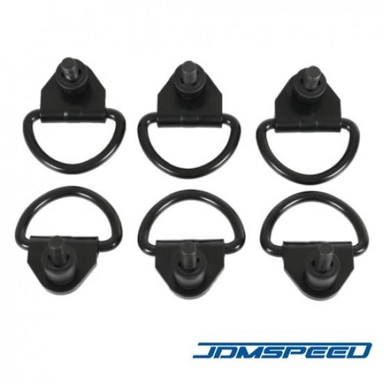 6 pcs Black Cargo D-Hooks Fits Ford Transit 150 250 350 Van 2015-