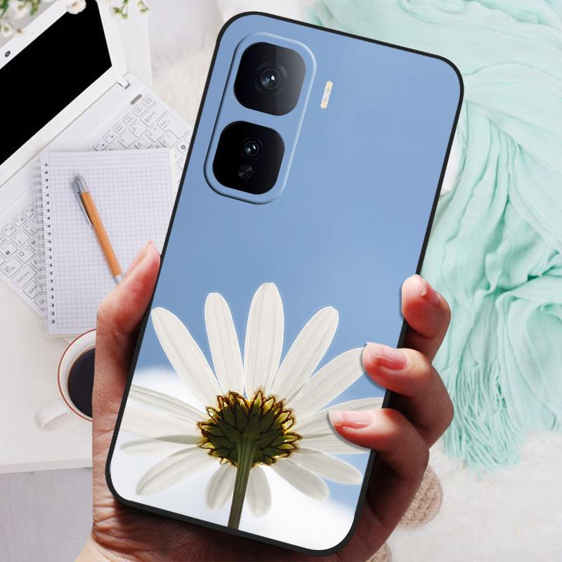 For VIVO IQOO Neo 10 Pro Case Black Cover Flowers Silicone Soft Back Cases For vivo iQOO Neo 10 Neo10 5G Phone Case 10Pro Bumper