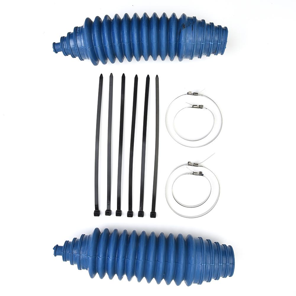 2 Set Gaiter Pinion Boot Accessory Blue Kit Parts Rack And Pinion Steering Boot Replacement Silicone High Quality