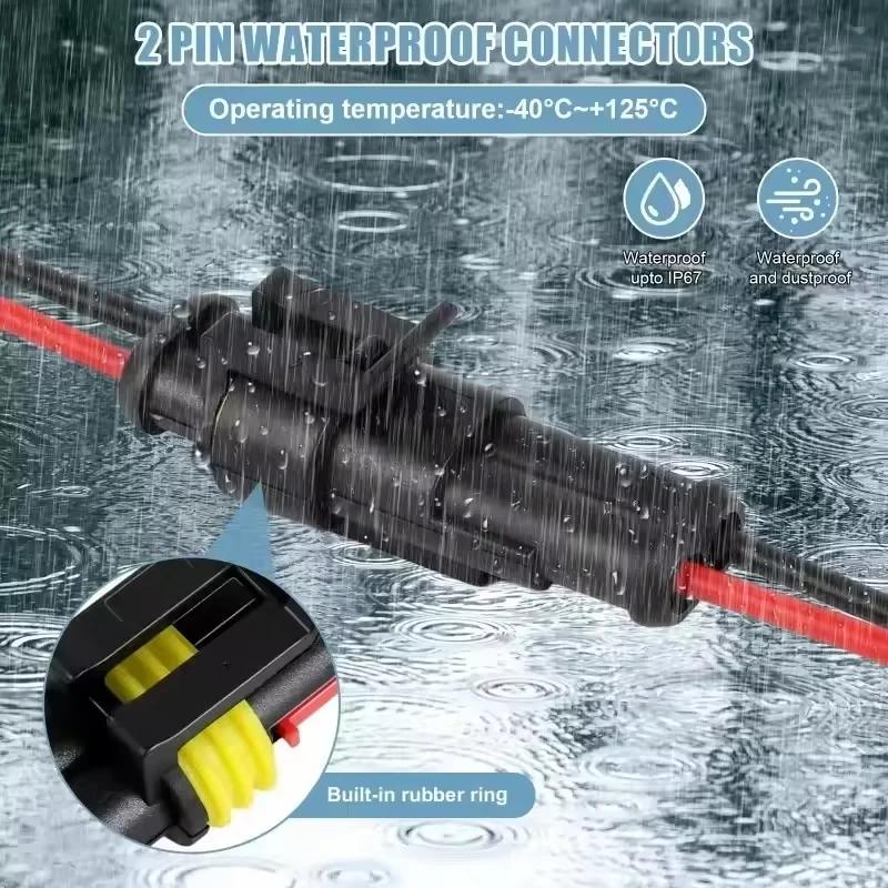 10/20 pezzi Connettore a 2 vie Impermeabile Connettori Maschio e Femmina Filo 16 AWG per Connettore Elettrico per Auto Camion Barca