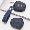 Honeycomb Car Key Cover for Isuzu D Max Mu-x V-Cross Bison Trooper with Keychain Honeycomb Texture Shockproof Car Remote Key Sleeve