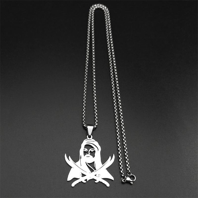 Imam Ali Sword Muslim Islam Allah God Chain Necklace For Men Women Stainless Steel Arabic Zulfiqar Gold Color Chain Jewlery