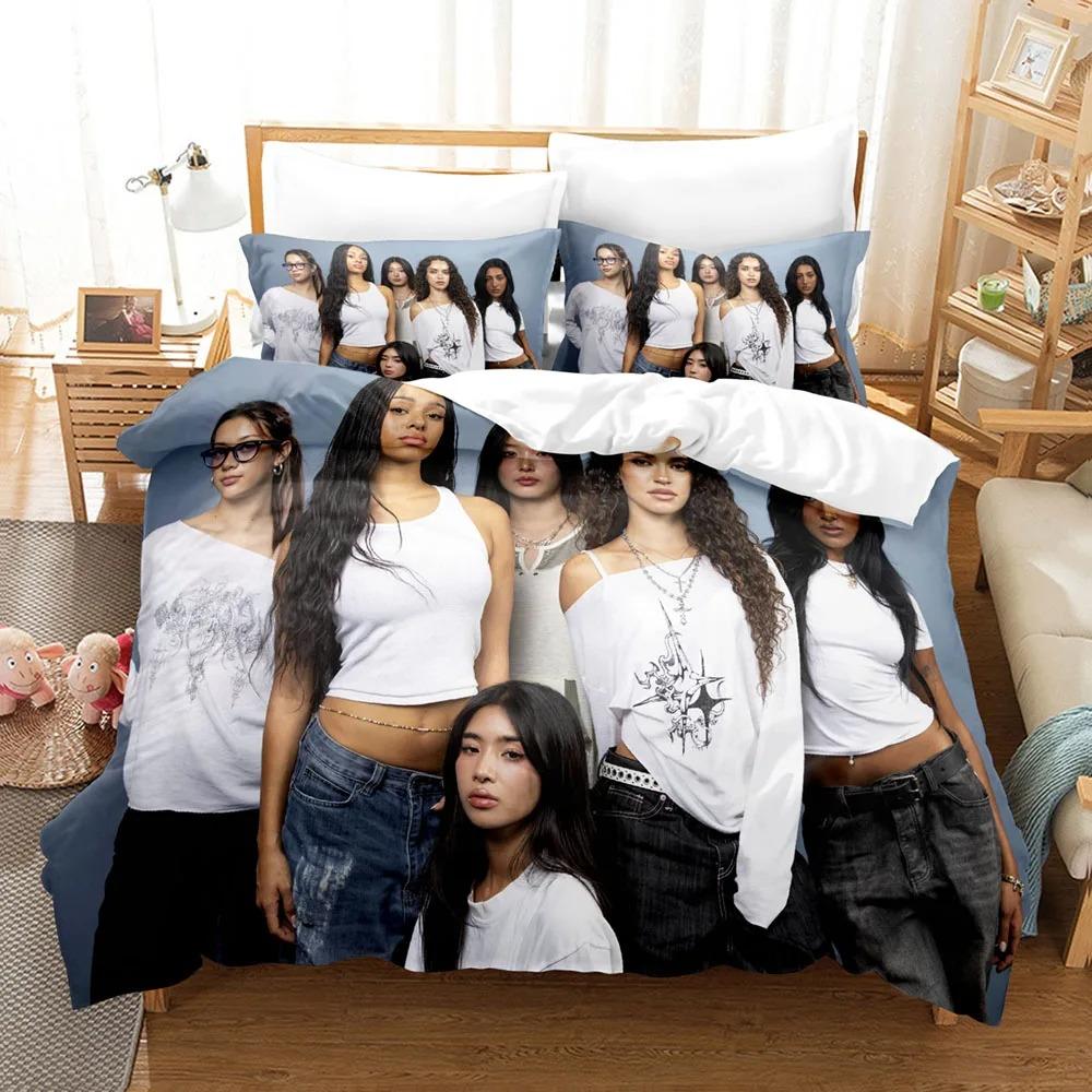New 3D Girl Group K-Katseye Duvet Cover Pillowcases Global Pop Idol Band Print Bedding Set  Polyester Bedroom Decor