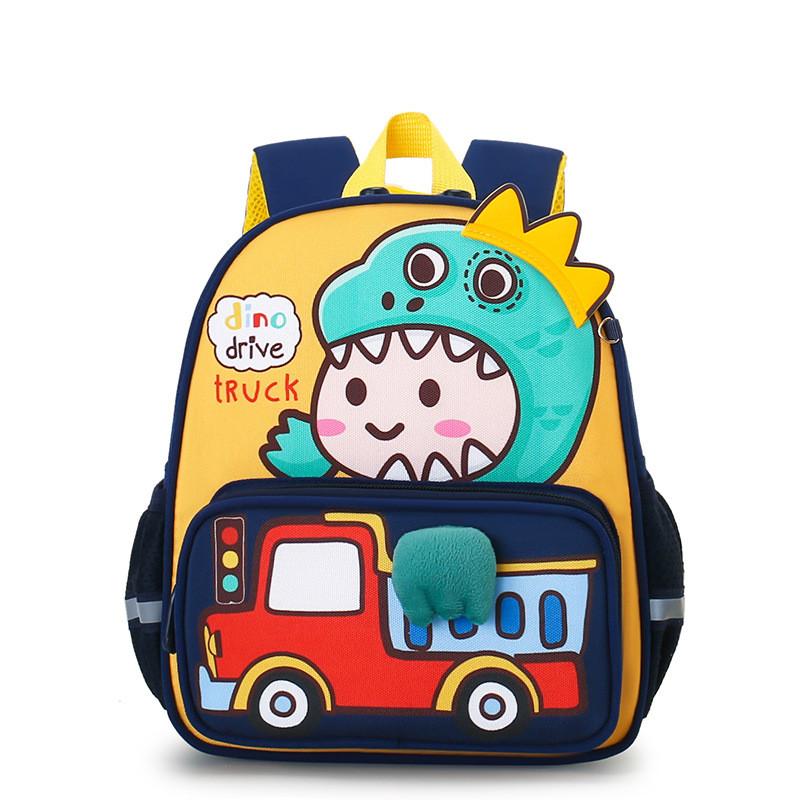 Childrens Cartoon Backpack With Nylon Material And Breathable Air Cushion Straps For School Use
