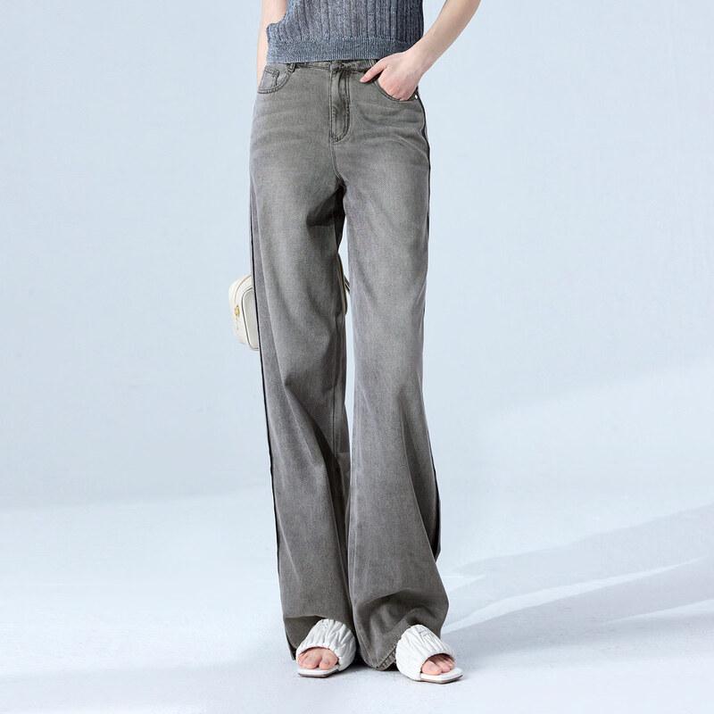 

Women s Loose Commuter Denim Wide-Leg Pants L