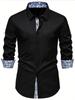 Trendy Geometric Pattern Long Sleeve Shirt, Great for Daily or Formal Looks.
