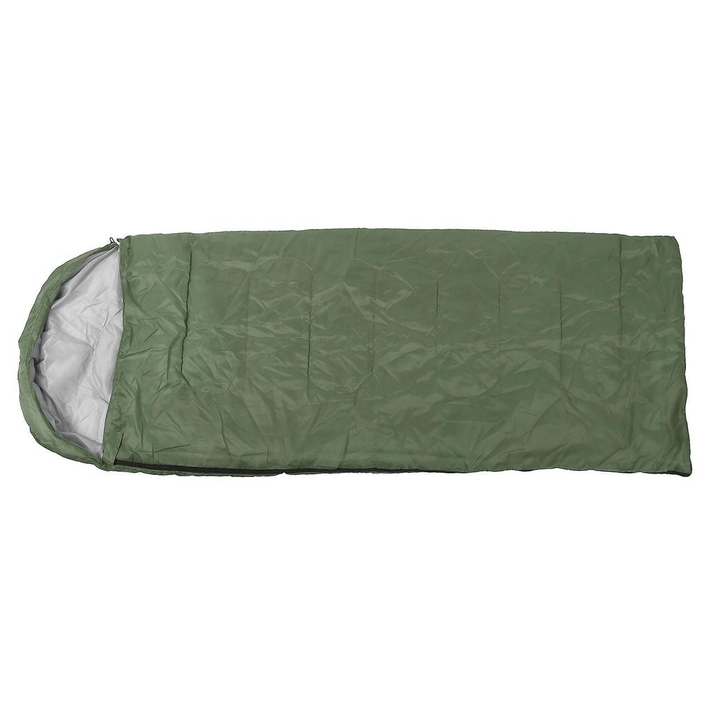 Adult Outdoor Envelope Sleeping Bag with Hood Waterproof for Camping Hiking BackpackingMilitary Green