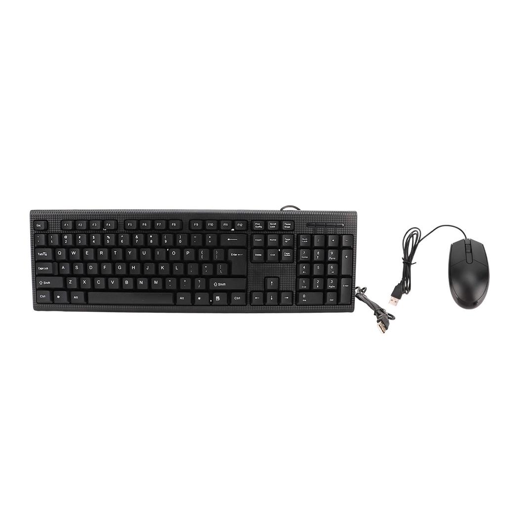 CMK858 USB Keyboard and Mouse Set 104 Keys Computer Keyboard 1600DPI Mouse for Home Office