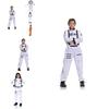 Vibrant Orange And White Astronaut Costume For Adults Kids And Unisex Performance Wear