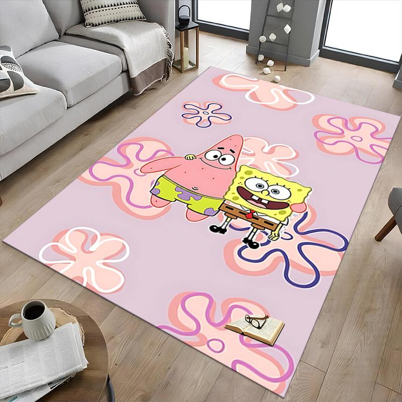 1 ST Spongebob Vierkante Broek Tapijt Ultra Zacht, Dik & Absorberend, Antislip Machine Wasbaar Mat voor Entree