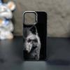 1pc Wolf Phone Case For iPhone17,16,15,14,13,12,11 Plus,Pro Max Black Matte Shockproof Cover
