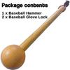 1 Set Round Stick Comfortable Grip Drop-resistant Non-cracking Exercise Wood Softball Baseball Glove