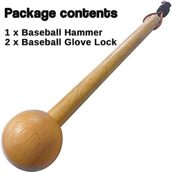 1 Set Round Stick Comfortable Grip Drop-resistant Non-cracking Exercise Wood Softball Baseball Glove