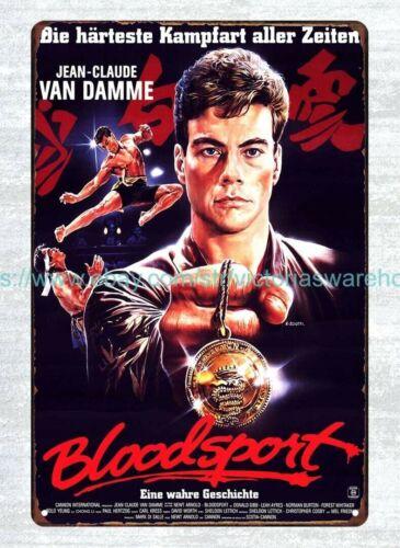 Van Damme Bloodsport Movie Poster metal tin sign office artAluminum 20x30cm(7.8x11.8inch)