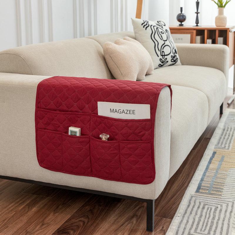Uniwersalna ultradźwiękowo wytłaczana podkładka podłokietnika z miejscem do przechowywania na sofy nowoczesne minimalistyczne na każdą porę roku